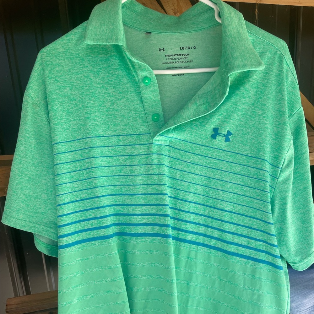 Under armour lime green casuel shirt